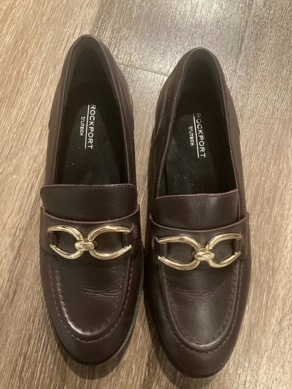 Rockport Yemery Buckle Loafers in Dark Red (Genuine Leather) (Like NEW)